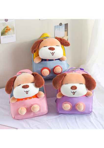 Sevimli Sevimli Köpek Bölünmüş Karikatür Sırt Çantası Anaokulu Erkek ve Kadın Bebek Su Geçirmez Sırt Çantası (Yurt Dışından) modelleri