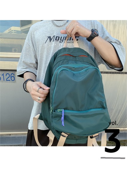 Çift Sırt Çantası Kadın Büyük Kapasiteli Basit Vahşi Öğrenci Okul Çantası Su Geçirmez Seyahat Çantası (Yurt Dışından) fiyatları