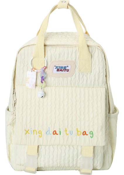 Şeker Renk Sırt Çantası Öğrenci Orta Okul Okul Çantası Büyük Kapasiteli Hafif Çok Amaçlı Sırt Çantası (Yurt Dışından)