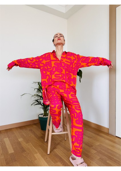 Salaş Gömlek-Pantolon Takım Turuncu indirimleri