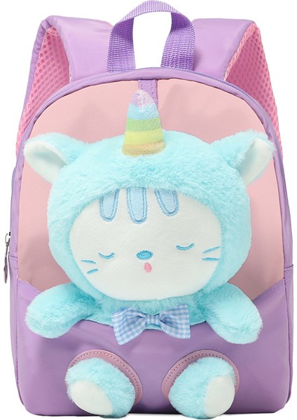 Peluş Çocuk Sırt Çantası Karikatür Küçük Hayvan Anaokulu Okul Çantası Çıkarılabilir Kullanışlı Sırt Çantası (Yurt Dışından)