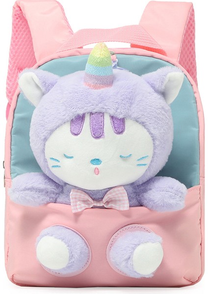 Peluş Çocuk Sırt Çantası Karikatür Küçük Hayvan Anaokulu Okul Çantası Çıkarılabilir Kullanışlı Sırt Çantası (Yurt Dışından)