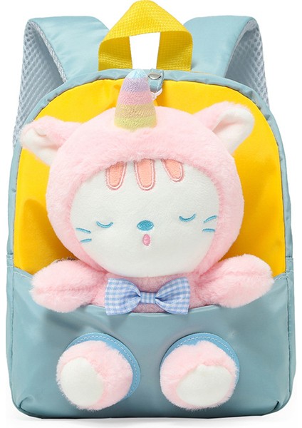 Peluş Çocuk Sırt Çantası Karikatür Küçük Hayvan Anaokulu Okul Çantası Çıkarılabilir Kullanışlı Sırt Çantası (Yurt Dışından)