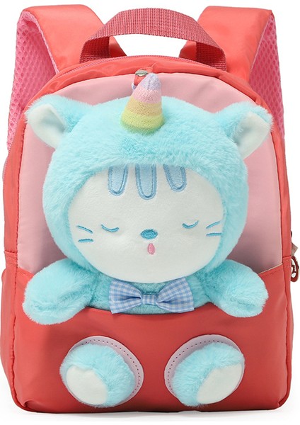Peluş Çocuk Sırt Çantası Karikatür Küçük Hayvan Anaokulu Okul Çantası Çıkarılabilir Kullanışlı Sırt Çantası (Yurt Dışından)
