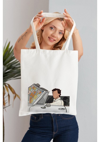 Take Me Back To The Light Model Baskılı Günlük Kullanım Özel Baskı Bez Omuz Çantası Hediyelik Tote Bag
