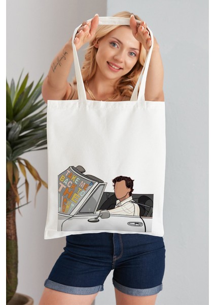 Take Me Back To The Light Model Baskılı Günlük Kullanım Özel Baskı Bez Omuz Çantası Hediyelik Tote Bag