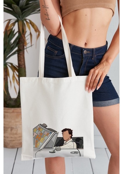 Take Me Back To The Light Model Baskılı Günlük Kullanım Özel Baskı Bez Omuz Çantası Hediyelik Tote Bag
