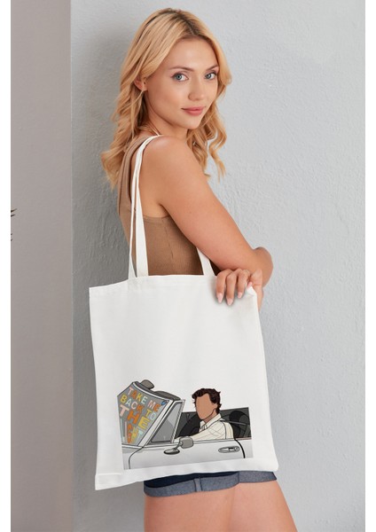 Take Me Back To The Light Model Baskılı Günlük Kullanım Özel Baskı Bez Omuz Çantası Hediyelik Tote Bag