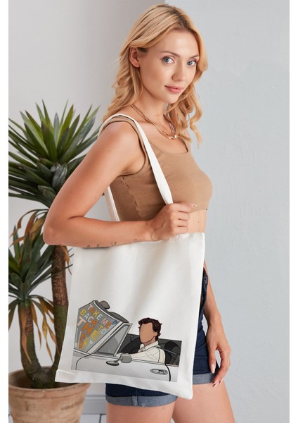 Take Me Back To The Light Model Baskılı Günlük Kullanım Özel Baskı Bez Omuz Çantası Hediyelik Tote Bag
