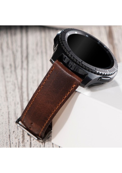 Samsung Galaxy Watch 4 - 5 - 6 / Watch 6 Classic 40MM 43MM 44MM 47MM Watch 5 / Watch 5 Pro 40 44 45 Watch 4 40 42 44 46MM 20MM Deri Kordon Kahverengi
