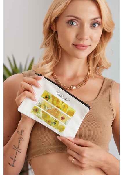 Sunflowers Vincent Van Gogh Bez Makyaj Çantası