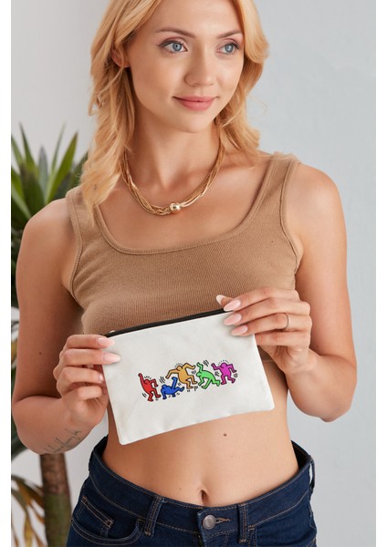 Keith Haring Bez Makyaj Çantası