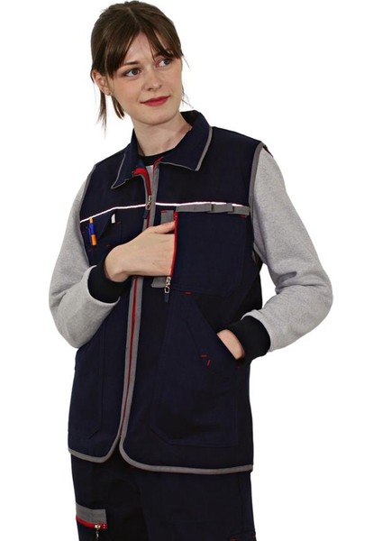 GY04K Unisex Fermuarlı Gabardin Kışlık Yelek indirimleri
