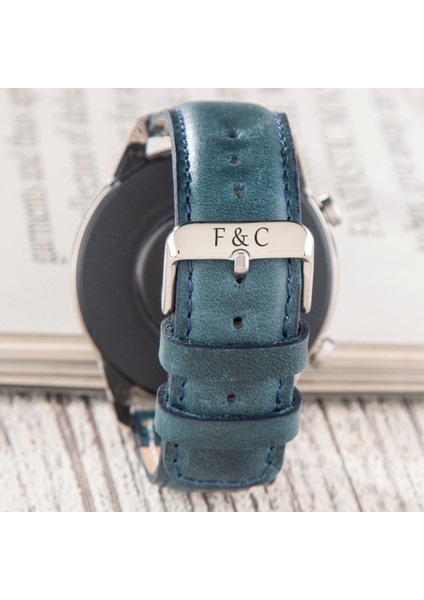 Samsung Galaxy Watch 4 - 5 - 6 / Watch 6 Classic 40MM 43MM 44MM 47MM Watch 5 / Watch 5 Pro 40 44 45 Watch 4 40 42 44 46MM 20MM Mavi Deri Kordon