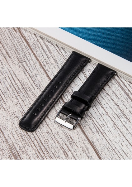 Samsung Galaxy Watch 4 - 5 - 6 / Watch 6 Classic 40MM 43MM 44MM 47MM Watch 5 / Watch 5 Pro 40 44 45 Watch 4 40 42 44 46MM 20MM Deri Kordon Siyah fırsatları