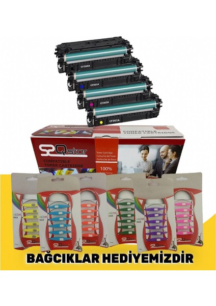 HP 508a cf360a 361a 362a 363a SET Muadil Toner