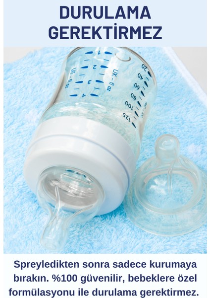 Resteril Hijyen Spreyi Baby&Kids 3X100ml Bebek Sterilizatör Biberon Emzik Temizleyici Dezenfektan
