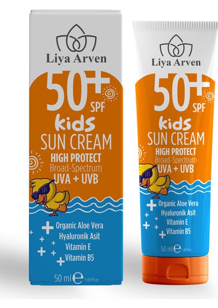 Liya Arven Çocuklar Için Güneş Kremi 50SPF - 50ML