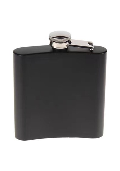 Siyah 6 Oz Çelik Cep Içki Kanyak Matarası