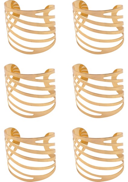 Altın Peçete Halkaları 6 Set, Düğün Noel Aile Toplantısı Masa Dekorasyon Için Içi Boş Peçete Halkası Tutucu (Yurt Dışından) fiyatları