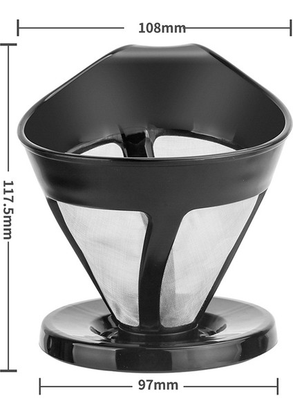 Yeniden Kullanılabilir Tek Fincan Tek Kullanımlık Kağıt Filtre Öğütücü Aracı Siyah ile Kahve Bira Kahve Damlatıcı Üzerine Dökün (Yurt Dışından) indirimleri