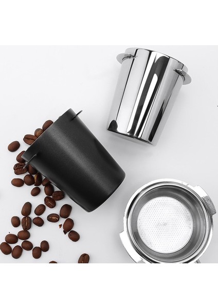 Kahve Dozaj Bardağı Toz Besleyici Parçası EK43 Espresso Makinesi Portafilter Öğütücü Barista Aracı, Siyah 58MM (Yurt Dışından)