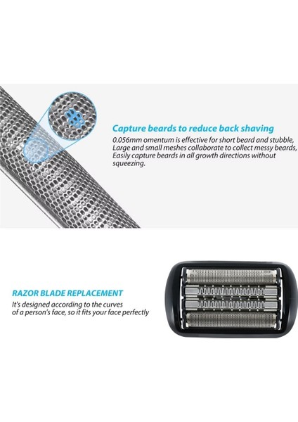 92B 90B Series 9 Elektrikli Tıraş Makineleri Için Yedek Tıraş Makinesi Yedek Kafası 9290CC, 9291CC, 9370CC, 9293S, 9385CC (Yurt Dışından) fiyatları