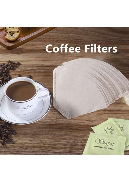 Konili Kahve Filtresi, Ağartılmamış Doğal Kağıt, Üflemesiz, Üzerine Dökme ve Damlama Için Tek Kullanımlık Kahve Makinesi, 200 Adet (Yurt Dışından) modelleri