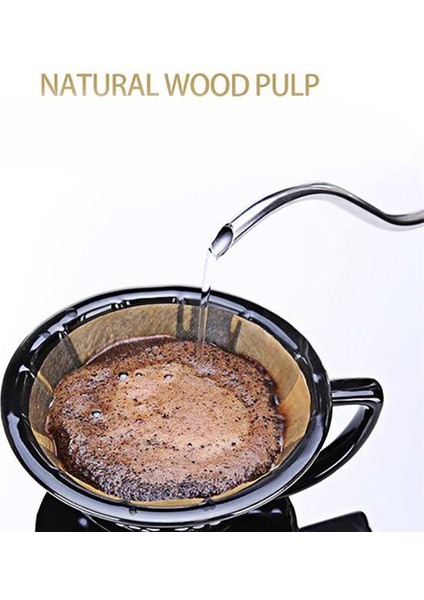 Konili Kahve Filtresi, Ağartılmamış Doğal Kağıt, Üflemesiz, Üzerine Dökme ve Damlama Için Tek Kullanımlık Kahve Makinesi, 200 Adet (Yurt Dışından) indirimleri