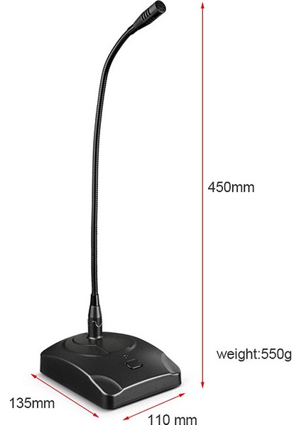 QR-501 Kablolu Konferans Mikrofonu, Ofis Toplantısı Deveboynu Kayıt Mikrofonu Kondenser Mikrofon (Yurt Dışından)