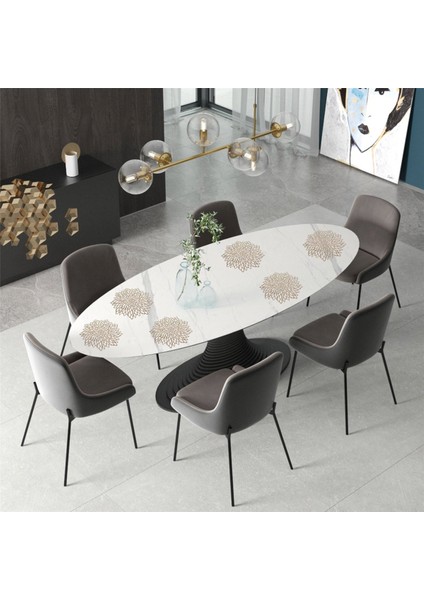 Altın Yuvarlak Servis Altlığı, Yuvarlak Pvc Kesim Yer Altlığı Noel, Düğün, Ziyafet, Restoran, Otel, 15,5 Inç (8 Takım) (Yurt Dışından)