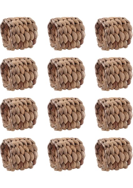 Su Sümbülü Peçete Halkaları 12'li Set, El Dokuma Çiftlik Evi Peçete Halkaları, Doğum Günü Partisi Için Rustik Peçete Halkaları (Yurt Dışından) fiyatları