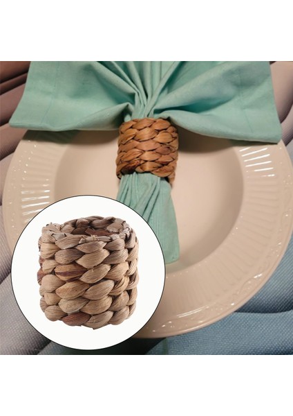 Su Sümbülü Peçete Halkaları 12'li Set, El Dokuma Çiftlik Evi Peçete Halkaları, Doğum Günü Partisi Için Rustik Peçete Halkaları (Yurt Dışından) indirimleri