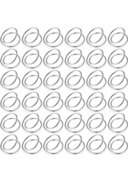 36 Adet Metal Spiral Peçete Halkası Tokaları Basit Peçete Halkaları Düğünler Için Resepsiyon Büfe Masa Süsü Gümüş (Yurt Dışından)
