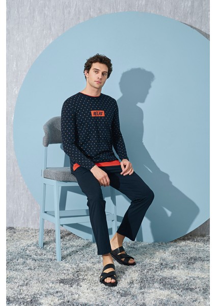 9415 Erkek Baskılı Pijama Takım