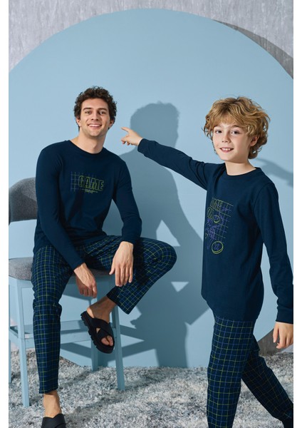 9416 Erkek Baskılı Pijama Takım