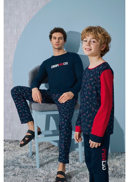 9420 Erkek Baskılı Pijama Takım