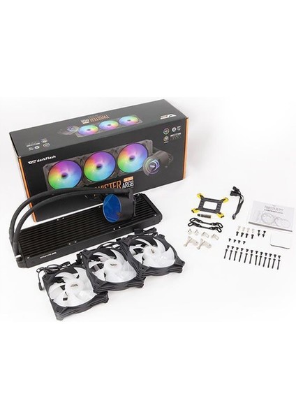 DX360 V2.6 360MM Siyah Sıvı Soğutma