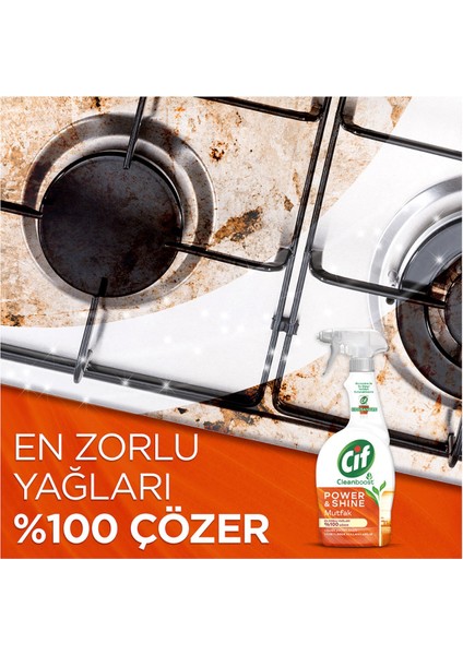 Power Shine Cleanboost Sprey Mutfak 750 ml x1 + Cif Power & Shine Konsantre Mutfak 70 ml x3 fırsatları