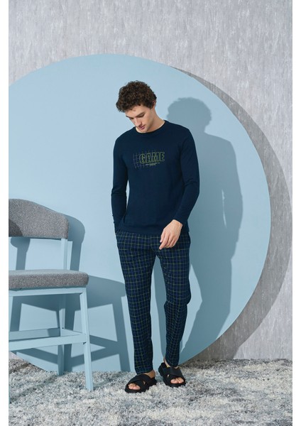 9416 Erkek Baskılı Pijama Takım modelleri