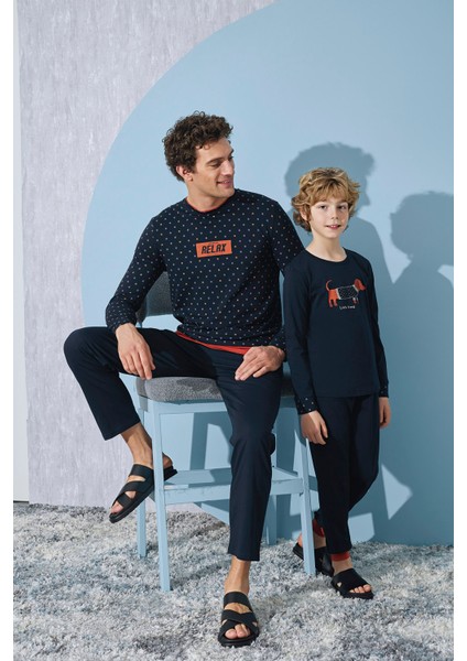 9415 Erkek Baskılı Pijama Takım