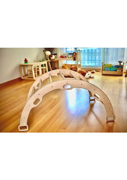 Pikler Tırmanma Seti | ahşap Montessori Oyun Set ve Aktivite Merkezi | Üçgen + Kemer + Flamingo Yastık fırsatları