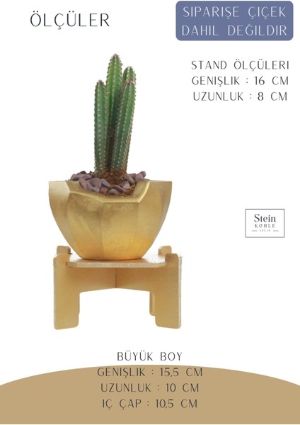 Ayaklı Saksı Ahşap Büyük Boy 1 Adet Altın Renk Uygulamalı Önü Açık Model fiyatları