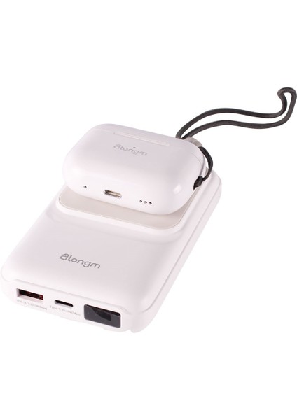 Magsafe Powerbank - 10.000 Mah 20W - Type-C/lighting Kablolu ve Kablosuz Taşınabilir Şarj Cihazı