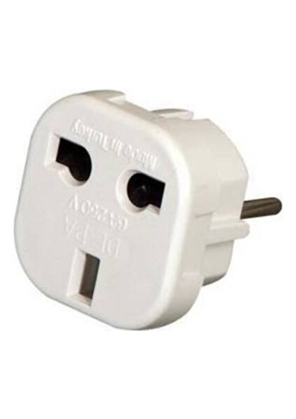 Üniversal Ingiliz Çevirici Beyaz Erkek Elektrik Topraklıpriz Dönüştürücü