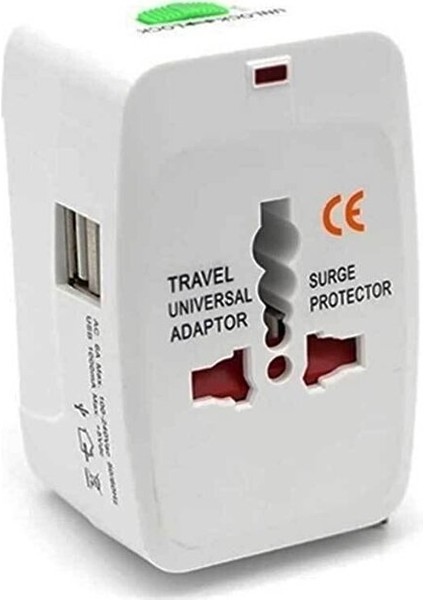 NRT-640 Unıversal Çoklu Priz Çevirici Seyahat Adaptör (125V-250V-6A-13A)