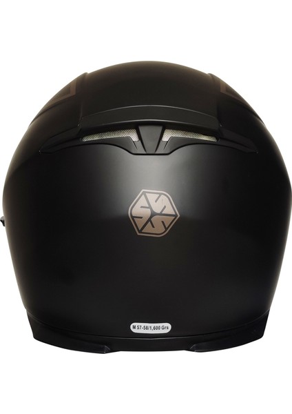 X507 Güneş Vizörlü Kapalı Kask (Mat Siyah)