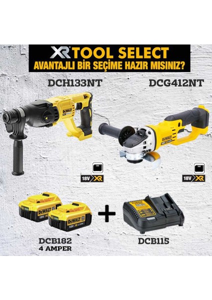 DCG412NT ( 125MM )+DCH133NT ( 2.6 J )+2x4 Ah Akü+ 1 Adet Dolum Cihazı