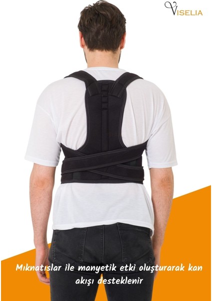 Medikal Korse Omuz Korsesi Manyetik Dik Durmak İçin Korse Siyah Renk modelleri