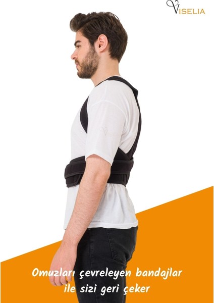 Medikal Korse Omuz Korsesi Manyetik Dik Durmak İçin Korse Siyah Renk fırsatları